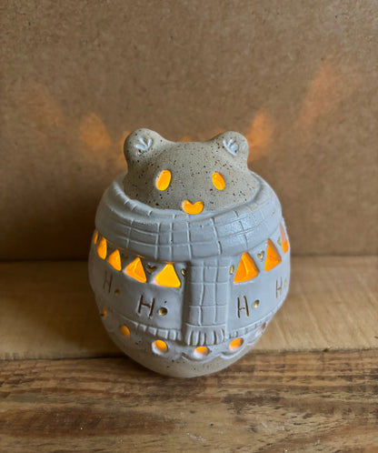 Ours polaire - photophore blanc et or 2