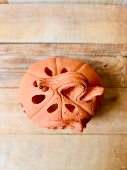 Maison citrouille - photophore orange 7