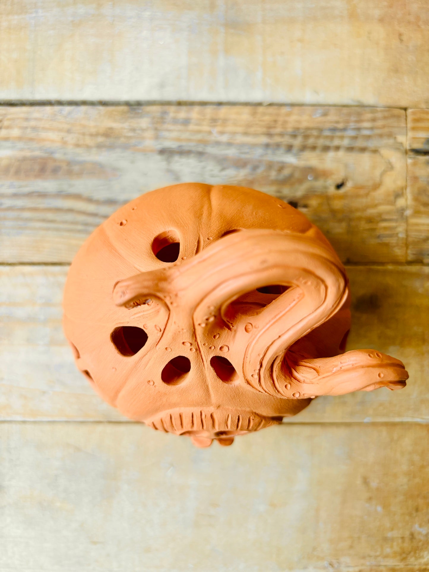 Maison citrouille - photophore orange 4