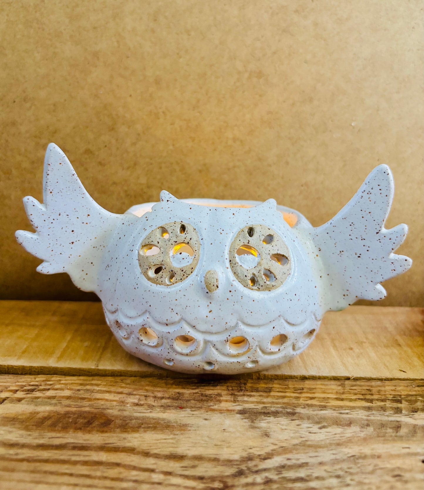 OTIS  - suspension photophore blanc moucheté - unique 1