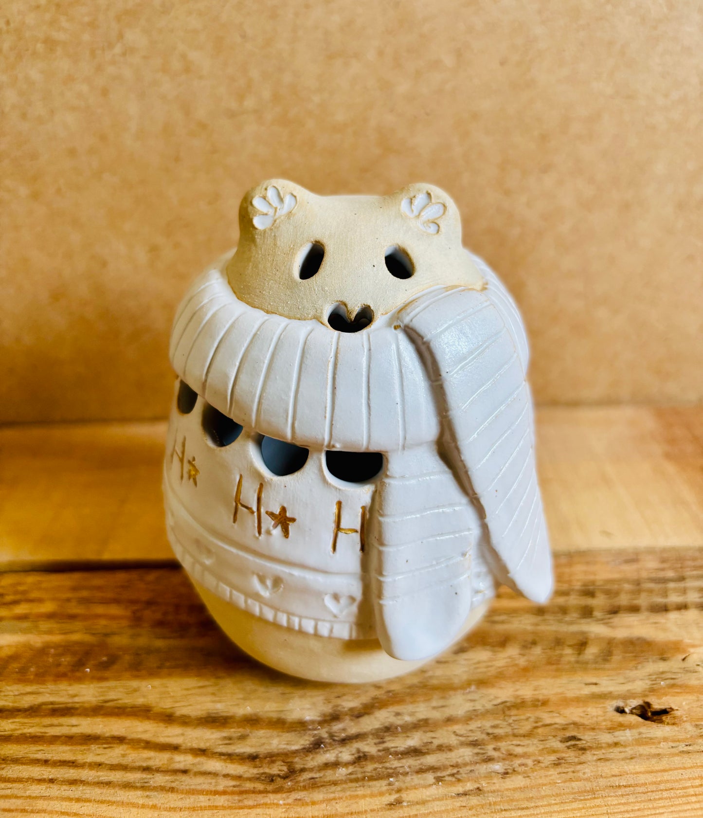 Ours polaire - photophore blanc et or 21