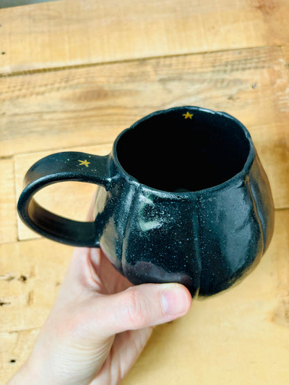 Tasse citrouille - noir et doré 3