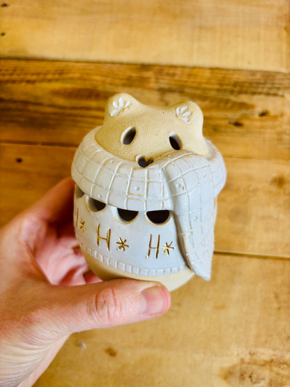 Ours polaire - photophore blanc et or 7