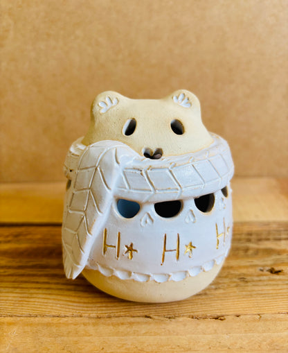 Ours polaire - photophore blanc et or 5