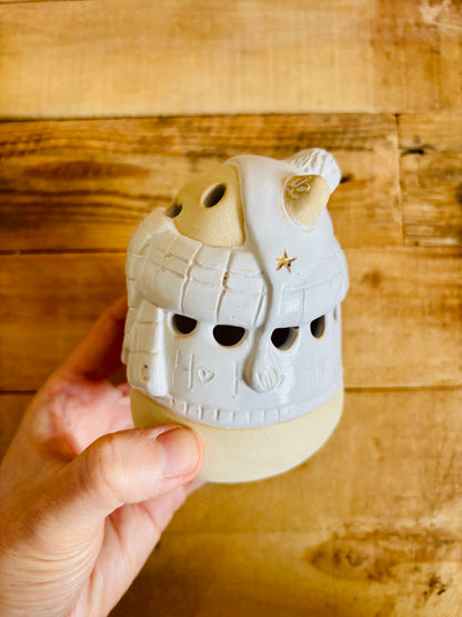 Précommande - Ours polaire - photophore blanc et or 23