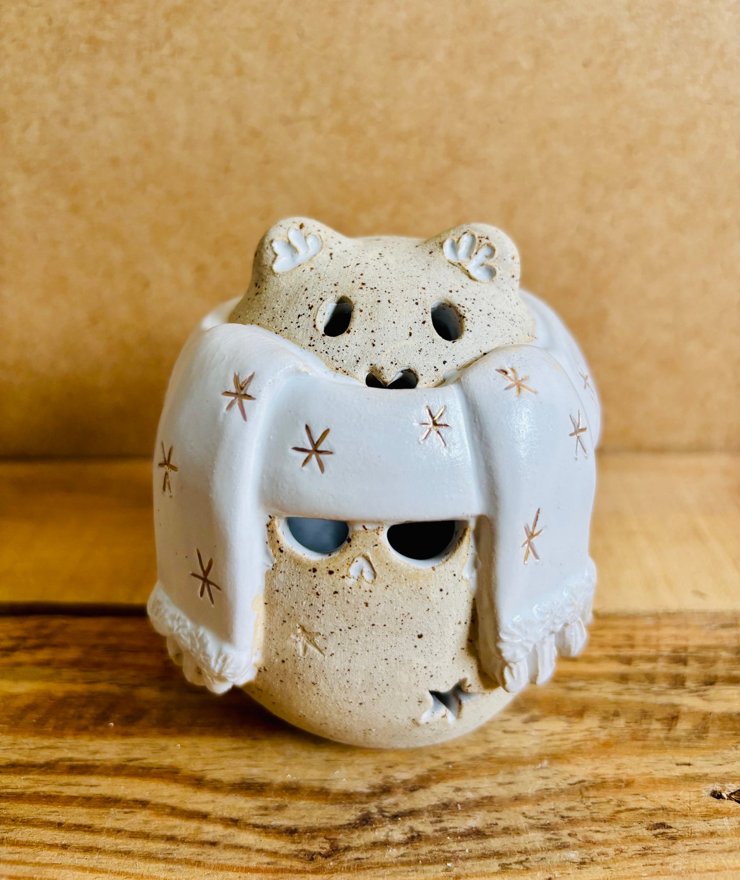 Ours polaire - photophore blanc et or 14