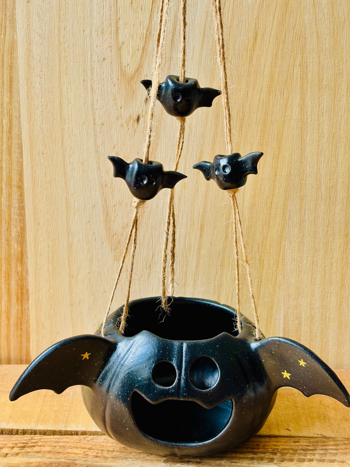 BARTOK  - suspension photophore noir et doré - 2