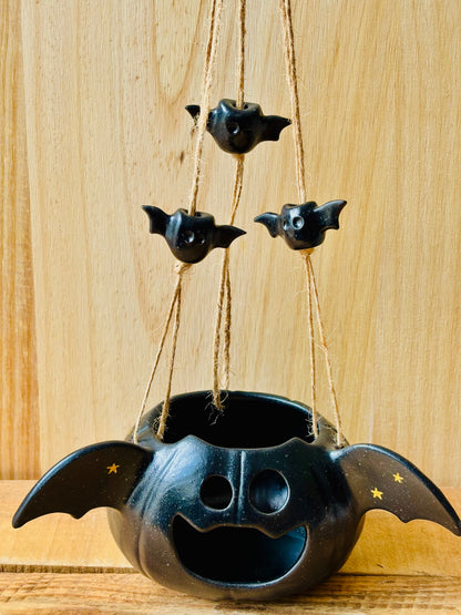 BARTOK  - suspension photophore noir et doré - 2