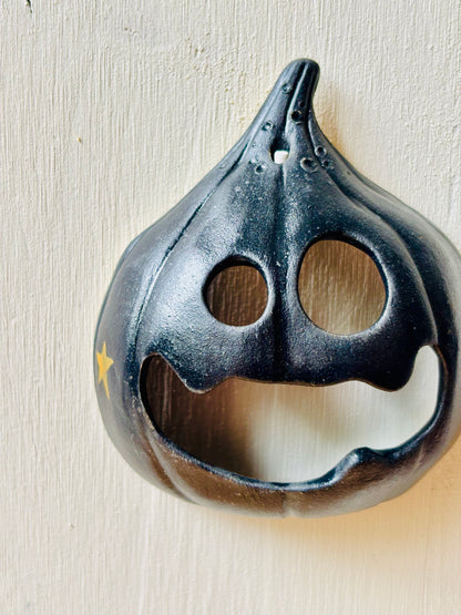 Citrouille murale noire et doré 1