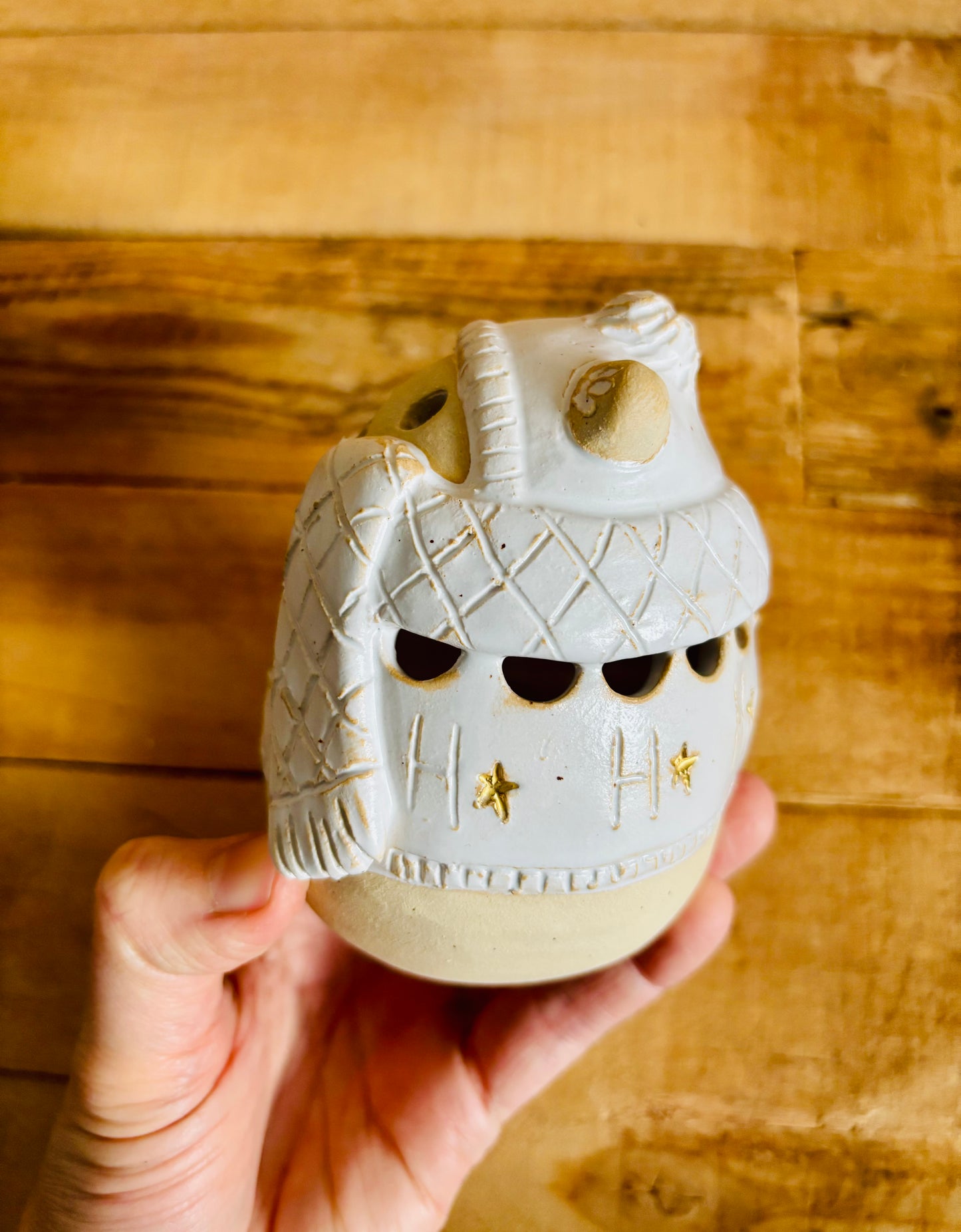 Ours polaire - photophore blanc et or 30