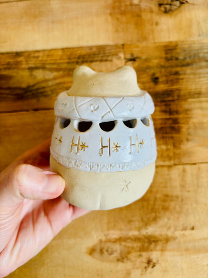 Ours polaire - photophore blanc et or 16