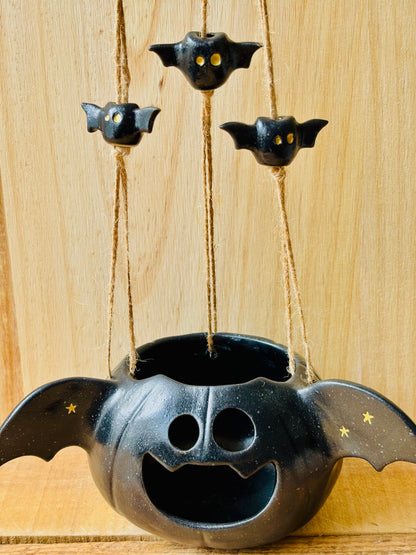 BARTOK  - suspension photophore noir et doré - 1