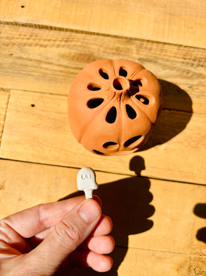 FELIX FIOLE - photophore orange et blanc