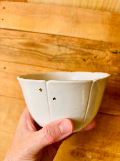 Bol citrouille blanc et or - 2 imparfait