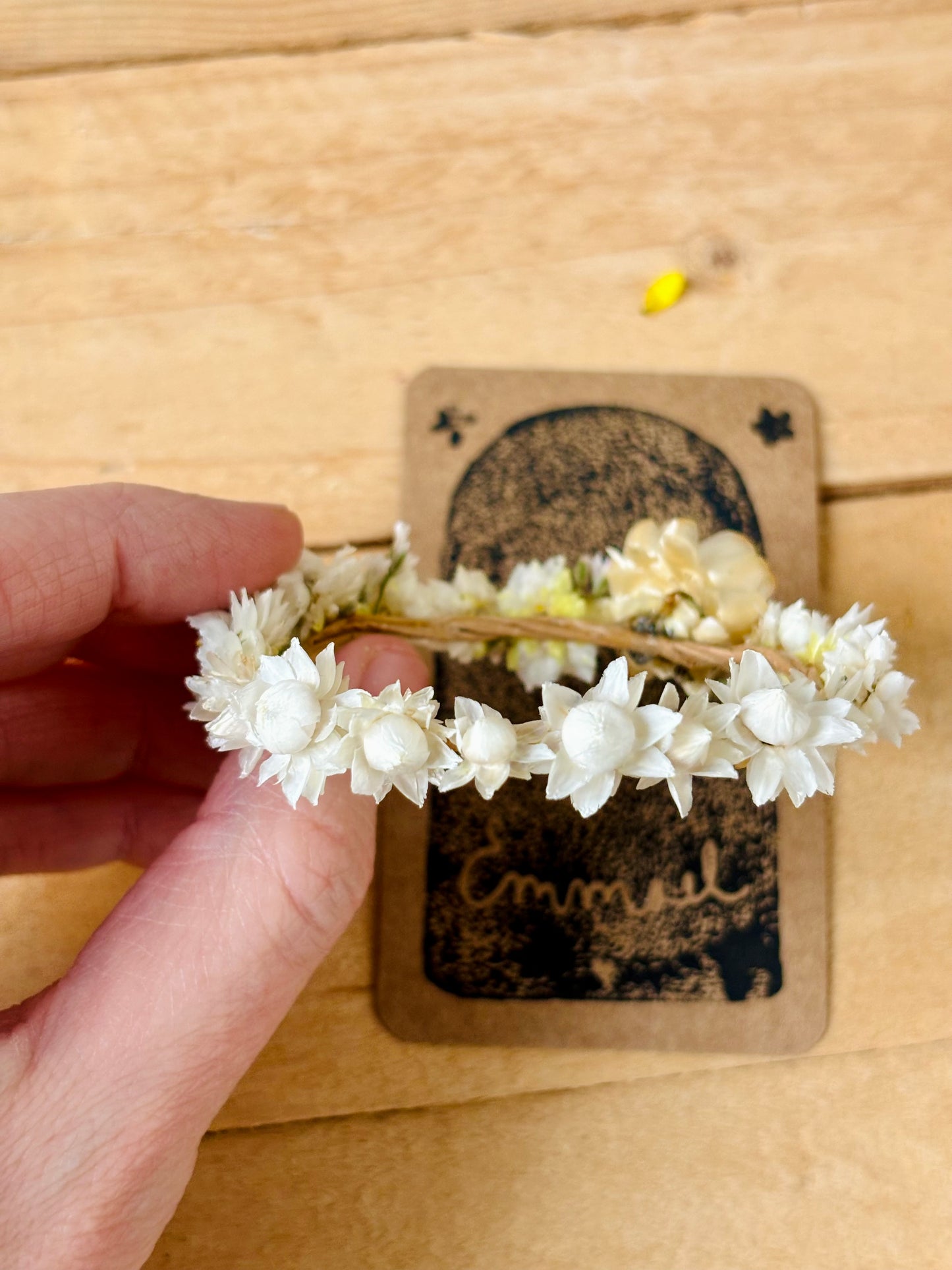 Grande couronne de fleurs séchées - 10