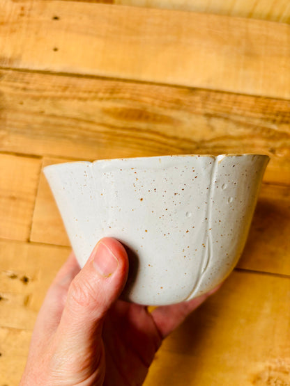 Bol citrouille blanc moucheté - 1