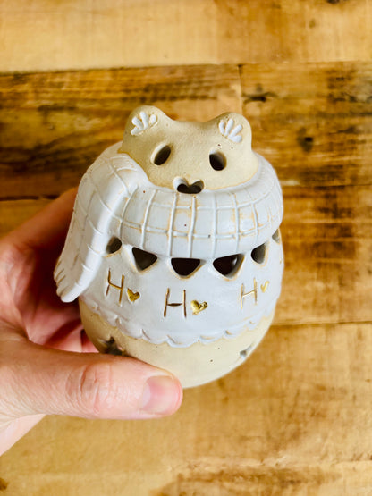 Ours polaire - photophore blanc et or 17