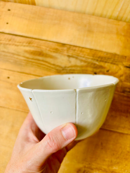 Bol citrouille blanc et or - 2 imparfait