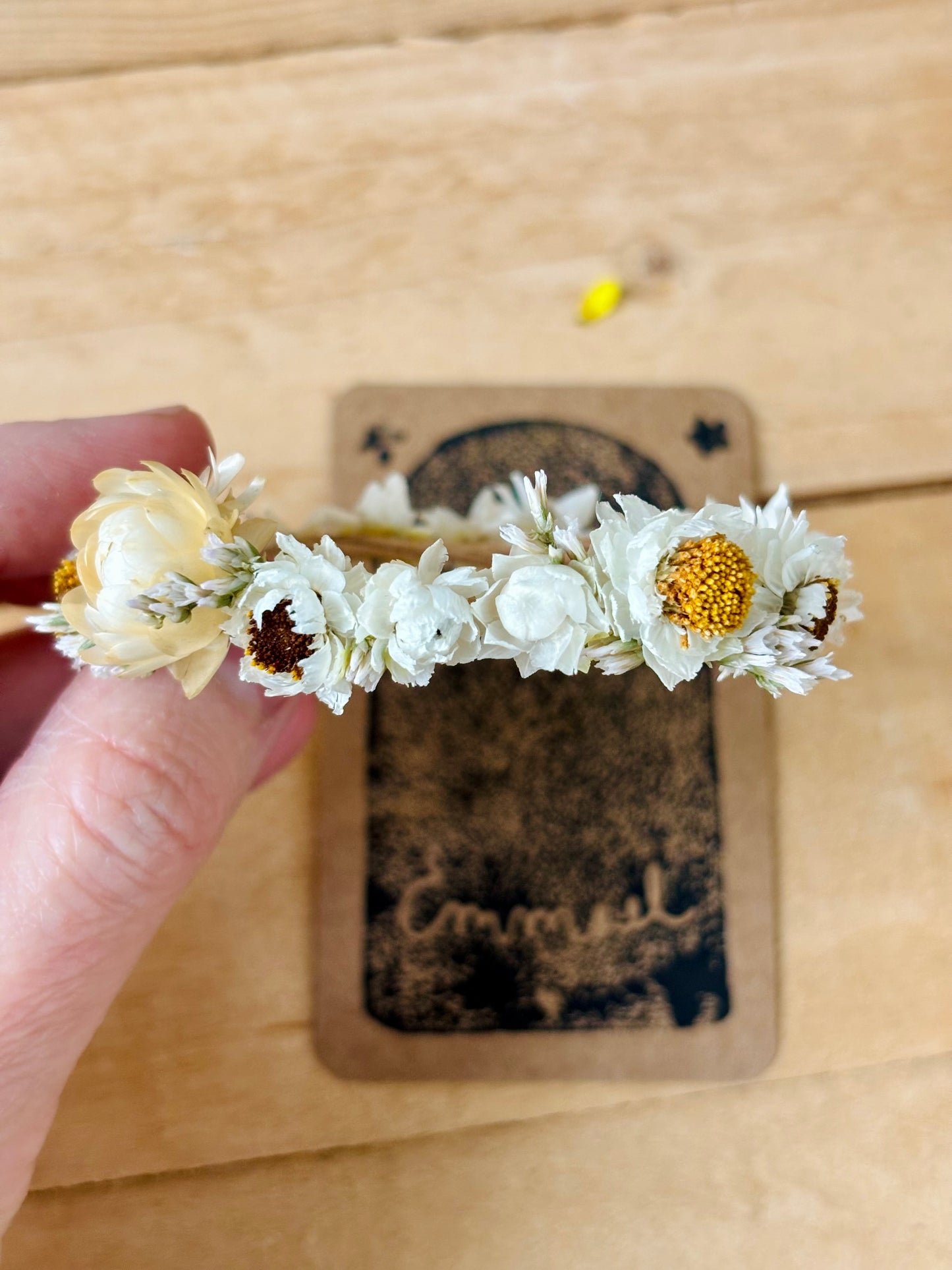 Grande couronne de fleurs séchées - 10