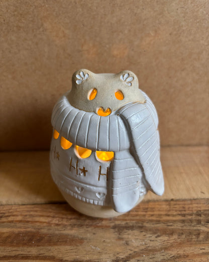 Ours polaire - photophore blanc et or 21