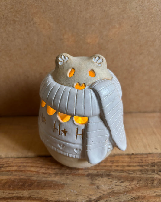 Ours polaire - photophore blanc et or 21