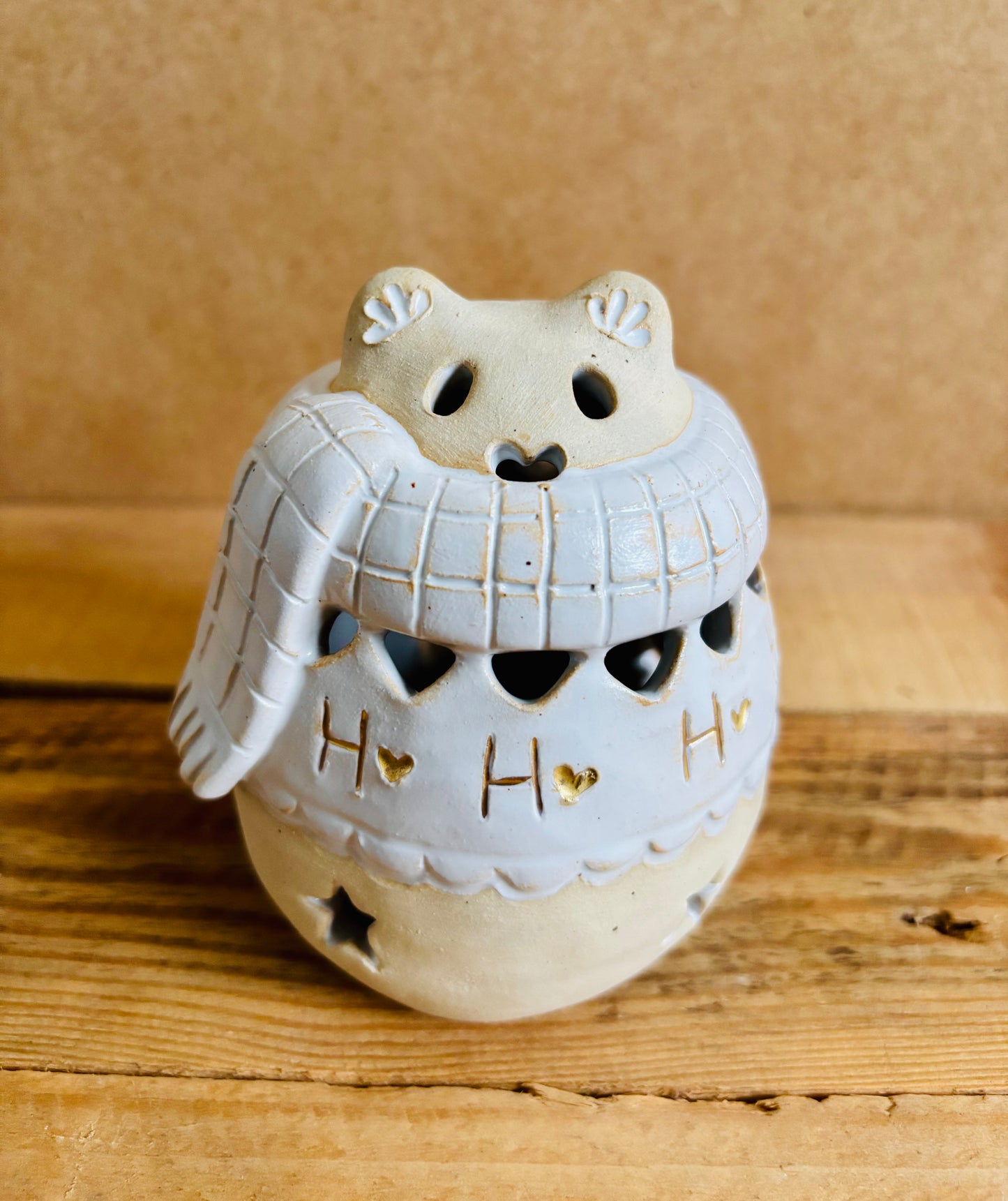 Ours polaire - photophore blanc et or 17