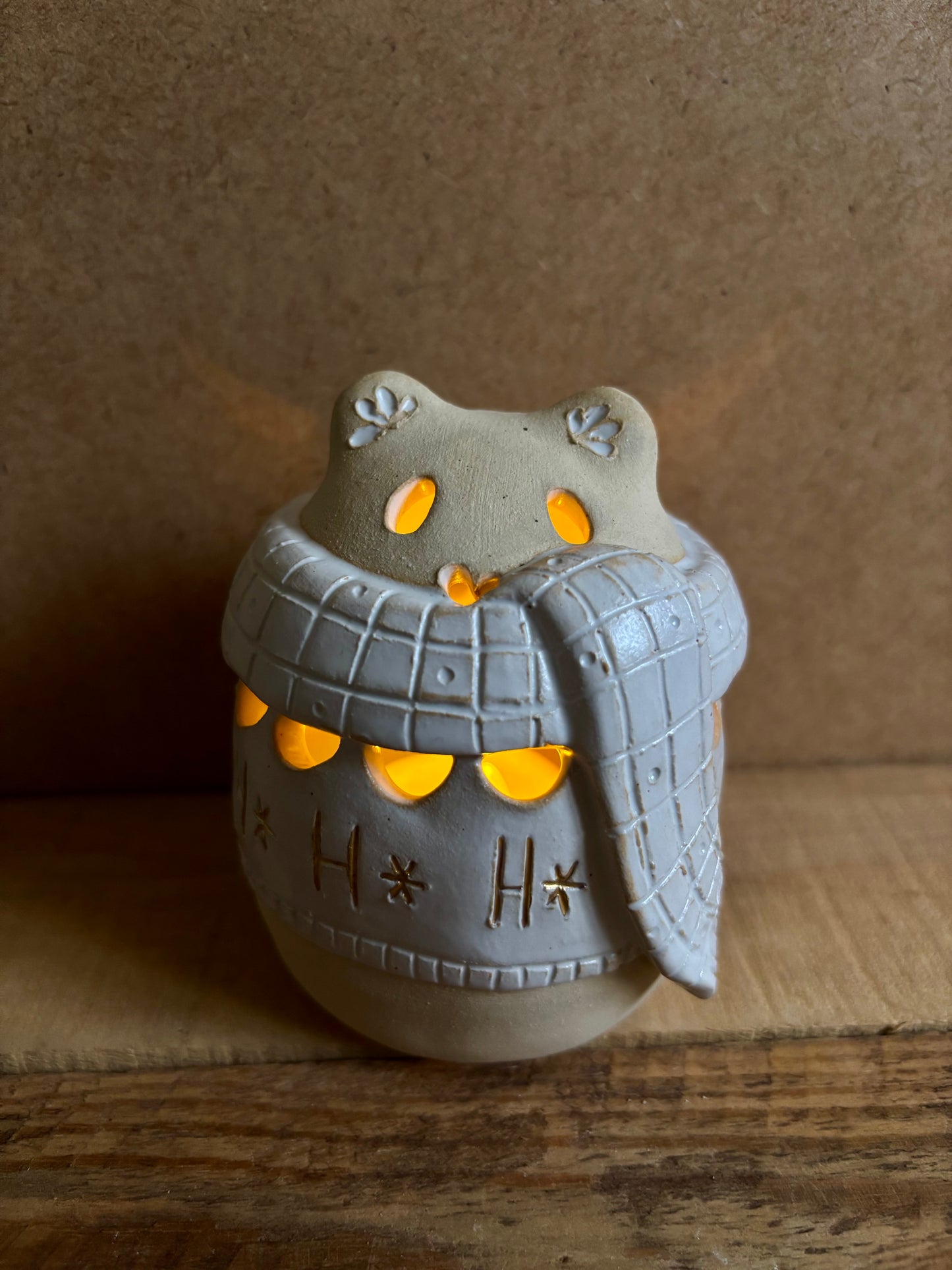 Ours polaire - photophore blanc et or 7