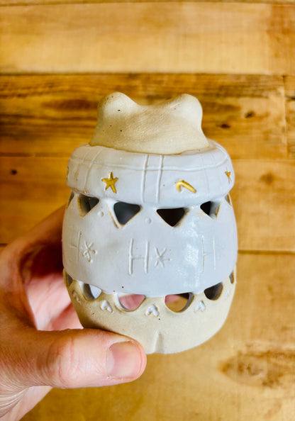 Ours polaire - photophore blanc et or 9